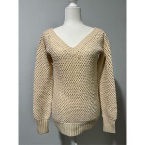 Theory knit sweater 100%wool vneck
